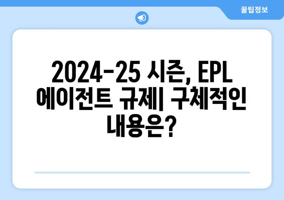 2024-25 EPL: 프리미어리그의 선수 에이전트 규제 정책