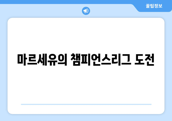 리그 1 2024-2025: 마르세유의 챔피언스리그 진출 도전