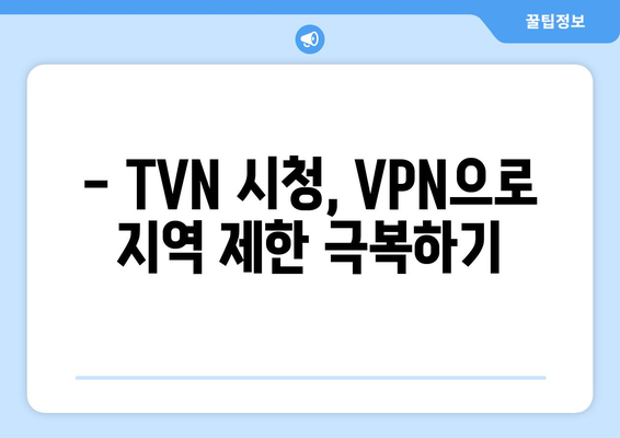 TVN 실시간 무료 시청 방법: VPN 및 올림픽 중계 시청까지