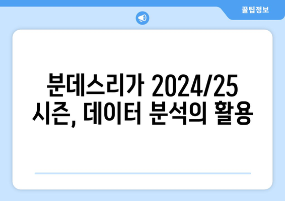 분데스리가 2024/25: 독일 축구의 데이터 분석 활용 현황