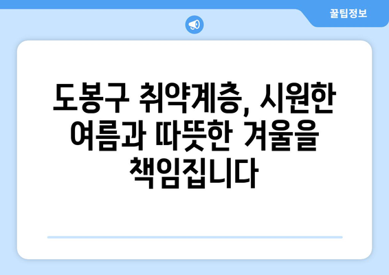 도봉구 취약계층 에너지 지원: 시원한 여름, 따뜻한 겨울