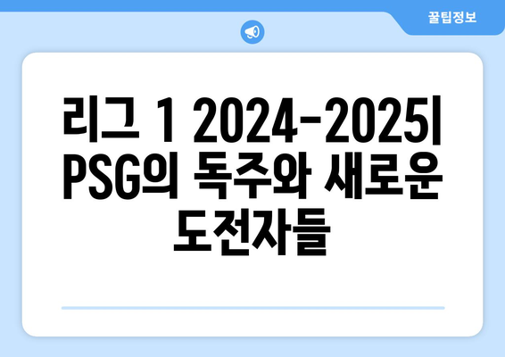 리그 1 2024-2025: PSG의 독주와 새로운 도전자들