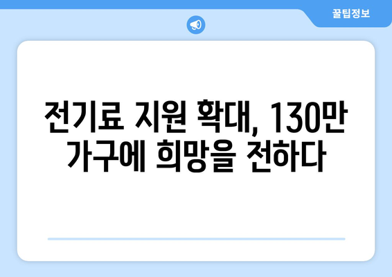 한동훈, 취약계층 130만 가구 전기료 1만 5천 원 추가 지원 약속