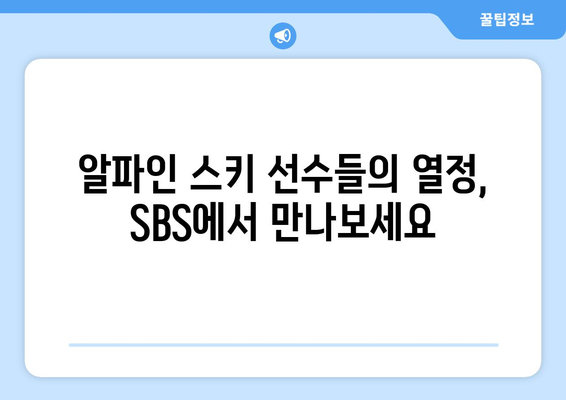 SBS 알파인 스키 중계와 무료 시청 방법