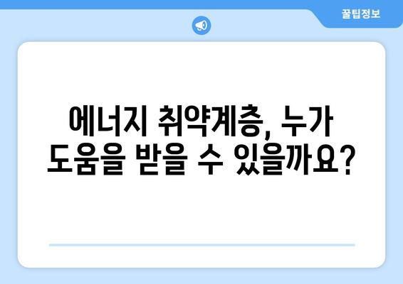 전기요금 인상에 대한 취약계층 보호책