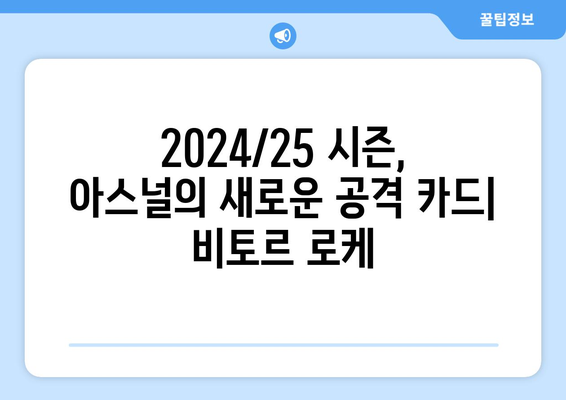 비토르 로케 2024/25: 아스널의 새로운 공격 옵션