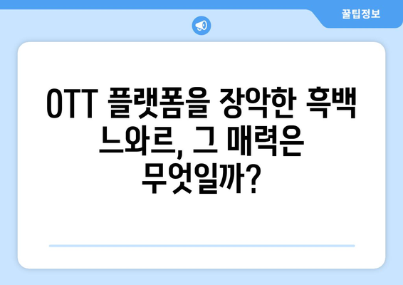 흑백의 매력: 2024년 8월 OTT 느와르 영화 & 드라마