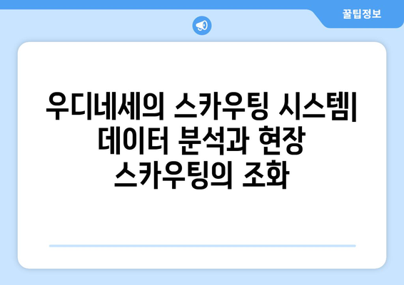 2024-2025 세리에 A: 우디네세의 스카우팅 네트워크와 리그 성적