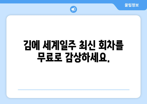 김에 세계일주 최신회 무료 시청