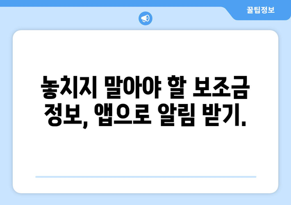 복지멤버십 앱으로 보조금24 혜택을 빠르게 확인하는 법