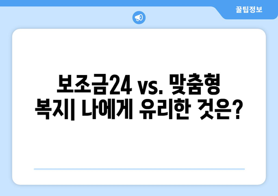 복지멤버십 보조금24와 맞춤형 복지 혜택 차이