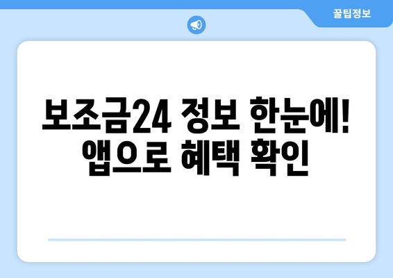 복지멤버십 앱 활용해 보조금24 혜택 간편하게 확인하기