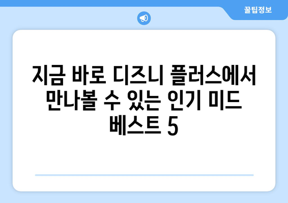 미드 무료로 스트리밍 가능한 디즈니 플러스 추천작