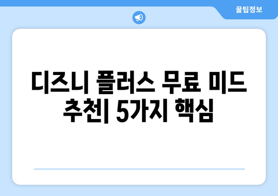 디즈니 플러스에서 무료로 스트리밍 가능한 미드 추천