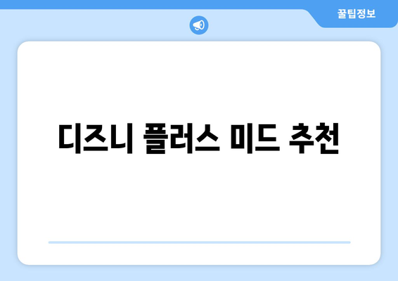 디즈니 플러스에서 무료로 볼 수 있는 미드 추천작