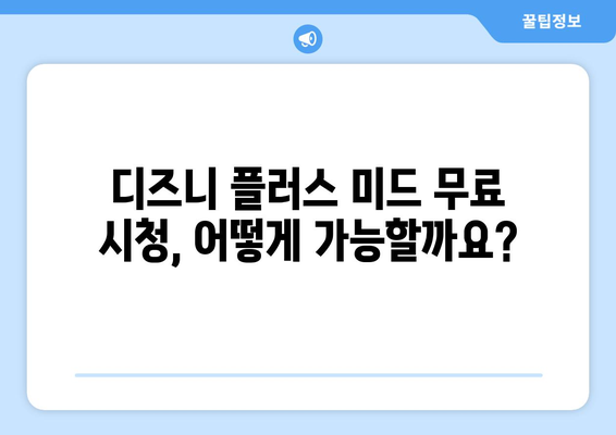 미드 무료 시청! 디즈니 플러스에서 감상하는 방법