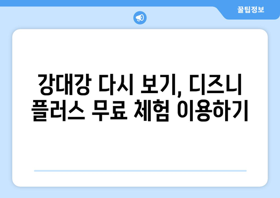 디즈니 플러스 강대강 다시 보기, 무료 시청법 가이드