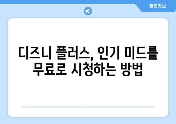 미드 무료 시청! 디즈니 플러스에서 감상하는 방법