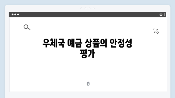 우체국 예금 상품 총정리: 안정성과 금리 분석