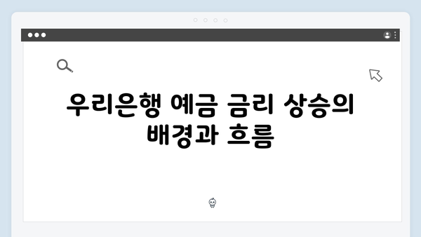 우리은행 예금 금리 인상 소식과 대응 전략