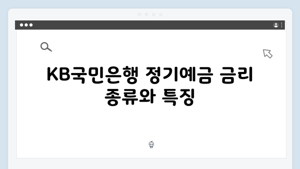 [2024년 총정리] KB국민은행 정기예금 금리 비교와 특징 분석