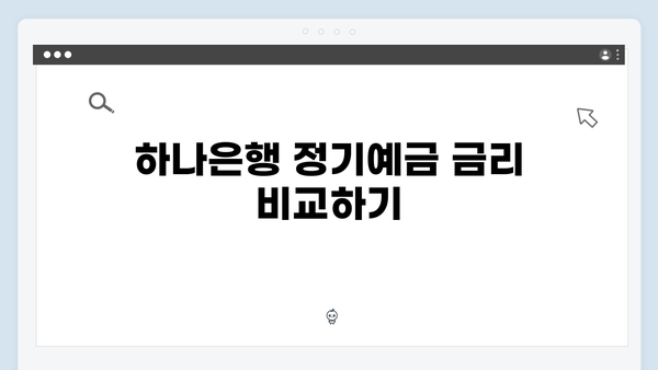 하나은행 정기예금 완벽 가이드: 비대면 가입 꿀팁