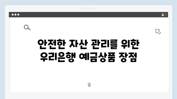 우리은행 연금수급자 예금상품 특징