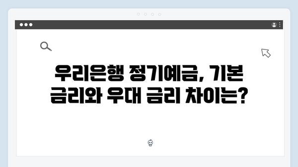우리은행 정기예금 우대 조건: 최고 금리 받는 방법