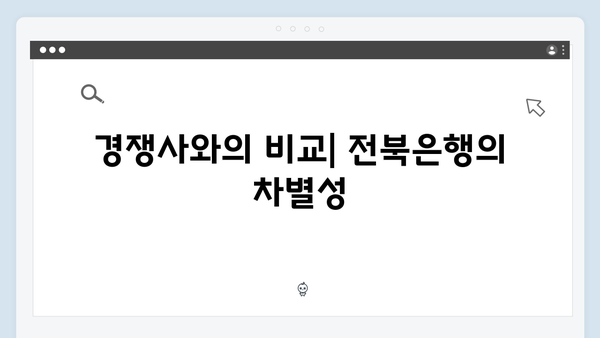 전북은행 SME 특화 예금상품 분석