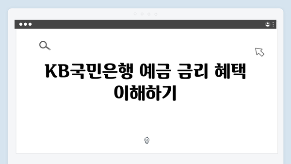 KB국민은행 예금 금리 우대조건 완벽가이드