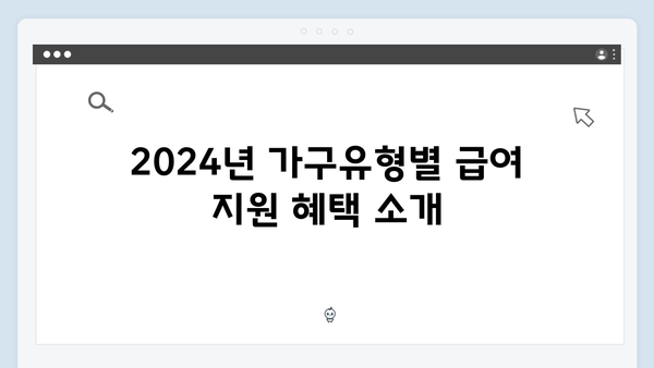 2024 맞춤형급여안내: 가구유형별 맞춤혜택