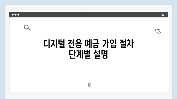 우리은행 디지털 전용 예금 가입 방법