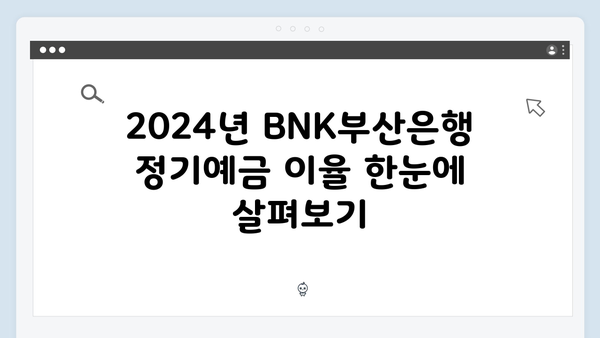BNK부산은행 정기예금: 2024년 추천 상품 리뷰