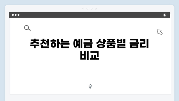 하나은행 예금 상품 총정리: 고금리 추천 TOP5