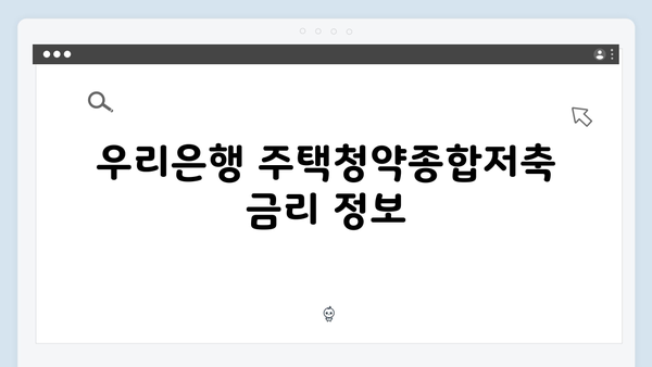우리은행 주택청약종합저축 가이드