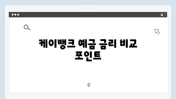 2024 케이뱅크 예금 상품 리뷰: 인터넷은행 금리 비교