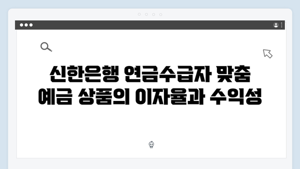 신한은행 연금수급자 맞춤 예금 상품