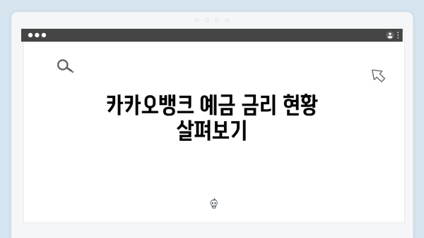 2024 카카오뱅크 예금 금리 분석: 시중은행과 비교해보니