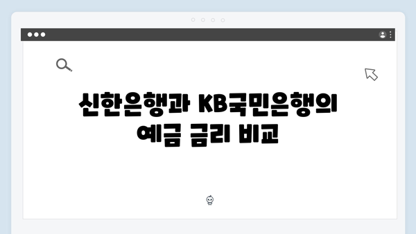 신한은행 VS KB국민은행 예금 비교분석