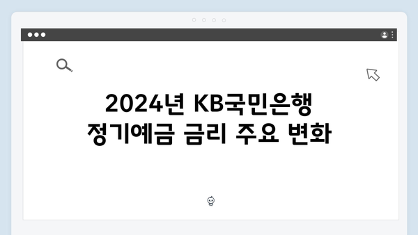 2024년 KB국민은행 예금 금리 총정리: 정기예금부터 자유적금까지