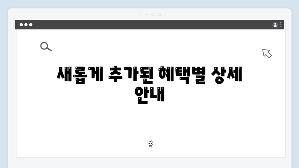 맞춤형급여안내 2024: 새롭게 추가된 혜택 총정리