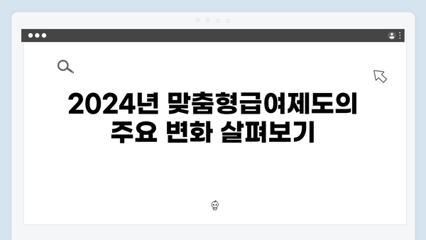 맞춤형급여안내 완벽 이해하기 - 2024년 업데이트 버전