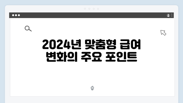 [최신개정] 2024 맞춤형급여안내 완벽분석