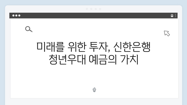 신한은행 청년우대 예금상품 분석