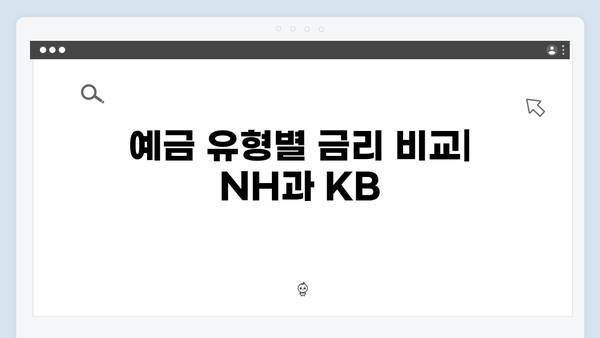 NH농협은행 VS KB국민은행 예금 금리 비교 분석