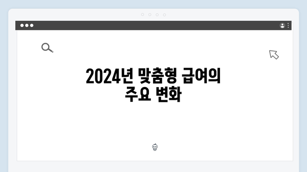 [최신개정] 2024년 맞춤형급여안내 복지멤버십 완벽가이드