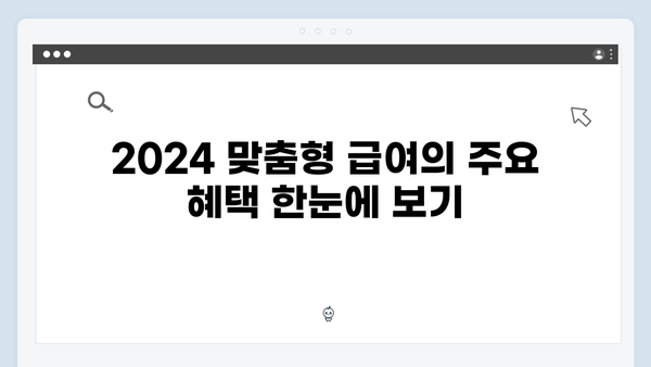 맞춤형급여안내 2024 완벽가이드: 혜택부터 신청까지