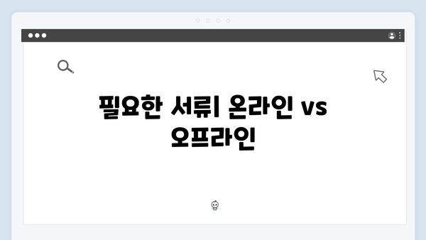 맞춤형급여안내 신청방법 비교분석 - 온라인 vs 오프라인