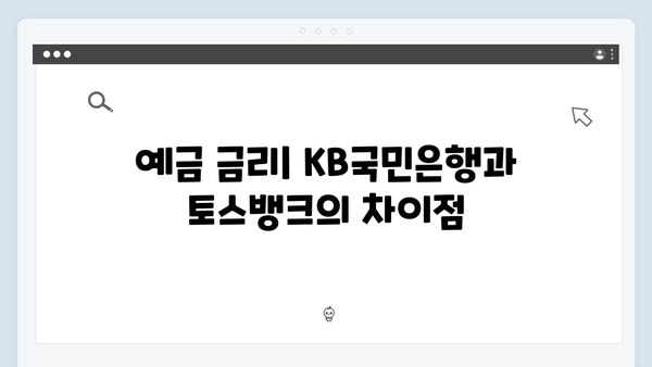 KB국민은행 VS 토스뱅크 예금 금리 비교: 어느 상품이 유리할까?