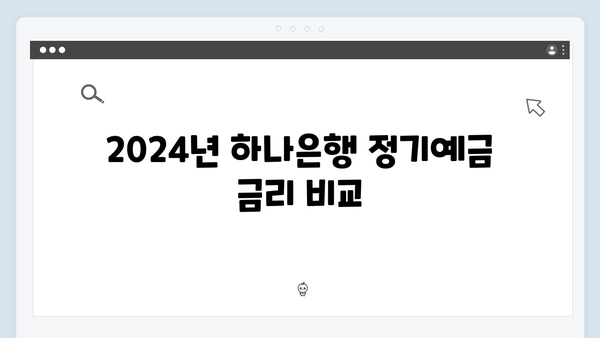 하나은행 정기예금 완벽 가이드 2024